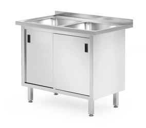 Hendi zlew 2 komorowy z szafką 813690